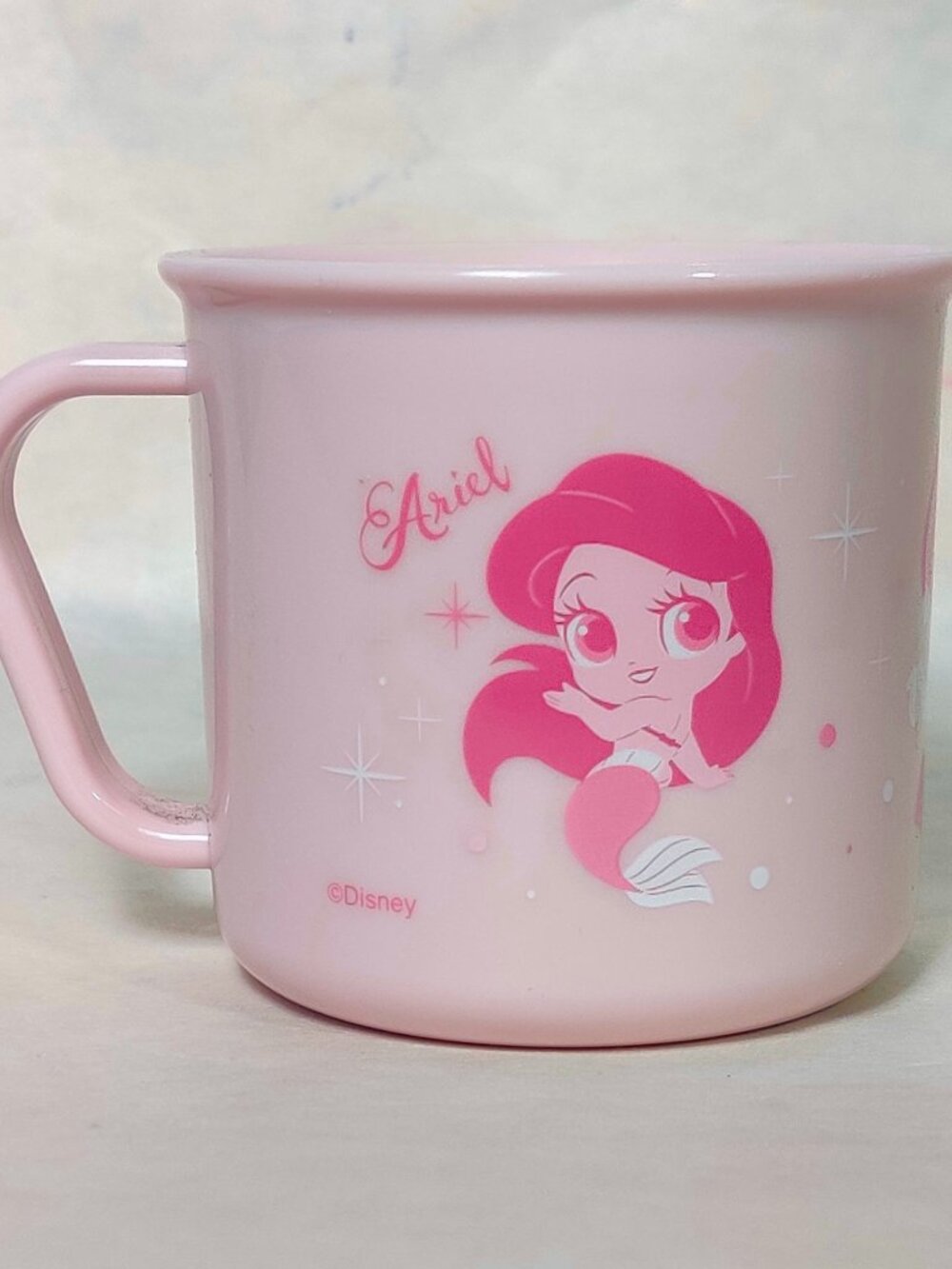 Daiso Japan Disney Princess Mug Cup Kawaii Cute Pink Ariel Cinderella Belle